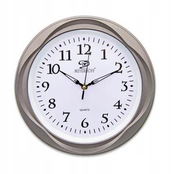 Wandklok 29 cm – Stille Ronde Muurklok – Grote Cijfers –, Ophalen of Verzenden, Nieuw