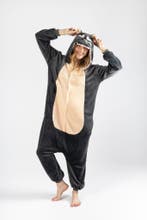 Onesie Nijlpaard Pak L-XL Nijlpaardpak Kostuum Grijs Hippo Z, Maat 52/54 (L), Carnaval, Nieuw, Ophalen of Verzenden