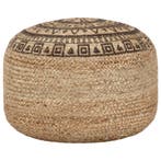 vidaXL Poef handgemaakt 45x30 cm jute bruin, Huis en Inrichting, Verzenden, Nieuw