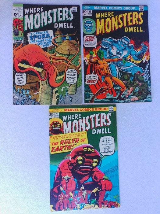 Where Monsters Dwell #2, 20, 25 - Sporr-Strike Klagg-The, Boeken, Strips | Comics