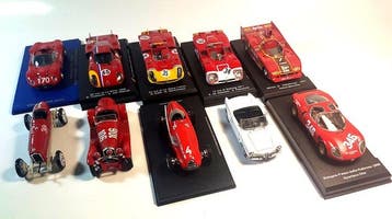 10 x racing Alfa Romeo 1932/1977 1:43 - Modelauto (10), Nieuw