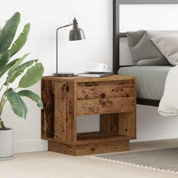 vidaXL Nachtkastje Oudhout 45 x 34 x 44 cm Bewerkt hout, Minder dan 45 cm, Verzenden, Nieuw, Minder dan 55 cm
