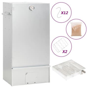 vidaXL BBQ-rookoven met koude rookgenerator gegalvaniseerd, Tuin en Terras, Verzenden, Nieuw