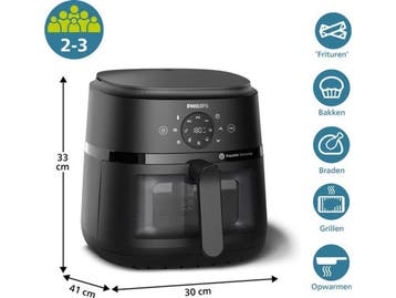 Philips 2000 Series Airfryer NA230/00 - RapidAir - 6.2L -, Verzenden, Nieuw