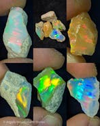 57,60 ct - 5x Grote natuurlijke kostbare ruwe Ethiopische