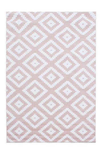 Scandinavisch Vloerkleed | Plus | Ruiten | Roze | 140x200 cm, Verzenden, Nieuw
