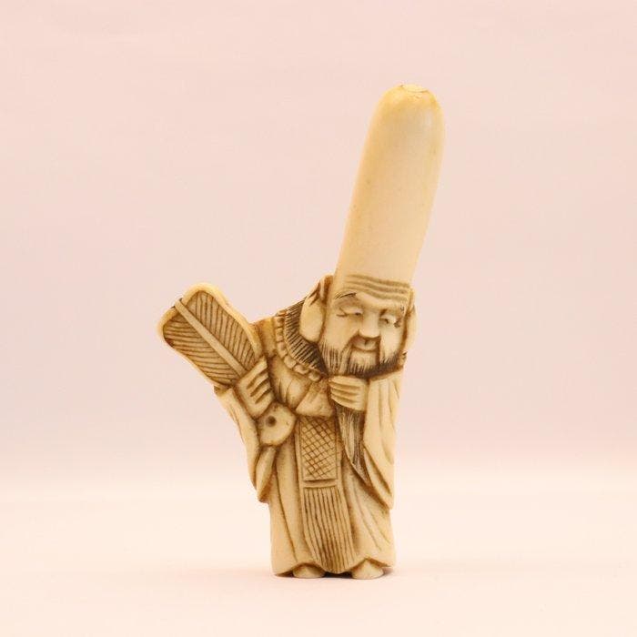 Netsuke Fukurokuju - Hertshoorn - Japan - 19e eeuw, Antiek en Kunst, Antiek | Overige Antiek