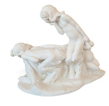 Sevres - Snijwerk, Enfants Faunes - 24 cm - Biscuit, Antiek en Kunst