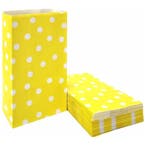 Fako Bijoux - 50 Gele Uitdeelzakjes Met Stippen - 13x8x24cm, Verzenden, Nieuw