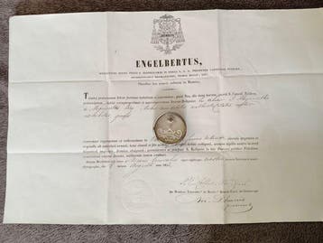 Reliekhouder - Messing, Glas, Textiel - 1850-1900 - Ex, Antiek en Kunst