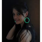 1x Paar groene neon glow in the dark oorbellen - Glow in t.., Ophalen of Verzenden, Nieuw