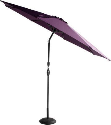2dekans | Hartman sunline parasol - 300cm - paars, Tuin en Terras, Ophalen of Verzenden, Zo goed als nieuw