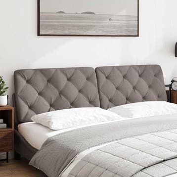 vidaXL Hoofdbordkussen 180 cm stof taupe, Verzenden, Nieuw, Stof