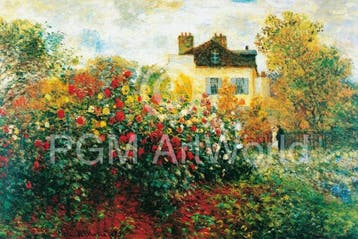 Kunstdruk Claude Monet - The Artists Garden 100x70cm, Huis en Inrichting, Verzenden, Nieuw