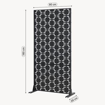 Kamerscherm Basciano tuinscherm 180x90x40 cm zwart casa.pro, Tuin en Terras, Verzenden, Nieuw