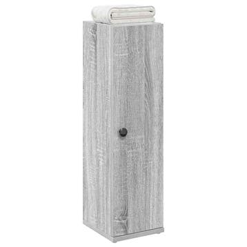 vidaXL Badkamerkast met rolhouder 20,5x22x72 cm grijs sonoma, Verzenden, Nieuw, (Half)hoge kast