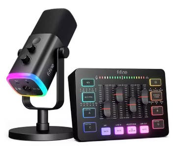 Podcast Kit RGB Mixer Dynamische Microfoon Streaming Gaming, Verzenden, Nieuw