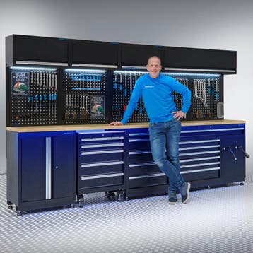 Datona Werkplaatsinrichting PREMIUM met eiken werkblad en, Ophalen of Verzenden, Nieuw
