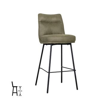 Barkruk Lennon | Moss | Micro Suede | Hoog | 2 stuks LABEL51, Verzenden, Nieuw in verpakking