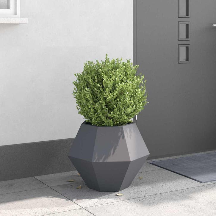 vidaXL Plantenbak Antraciet 50 x 50 x 40 cm Staal, Tuin en Terras, Bloembakken en Plantenbakken, Minder dan 60 cm, Nieuw, Metaal