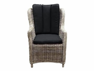 Darwin dining tuinstoel naturel rotan - olefin black, Tuin en Terras, Ophalen of Verzenden, Nieuw