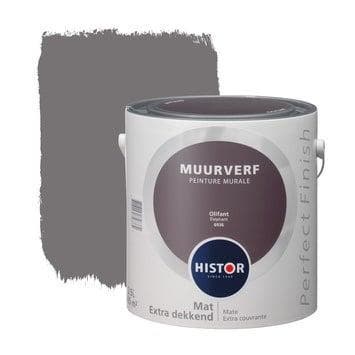 Histor Perfect Finish Muurverf Mat - Olifant 6936 - 2,5 L..., Overige kleuren, Nieuw, Ophalen of Verzenden, Verf