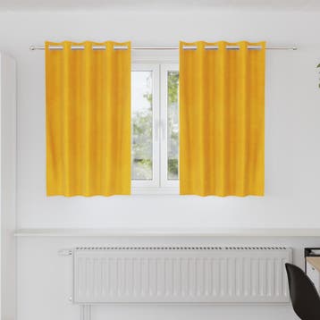 vidaXL Gordijnen 2 st Mosterdgeel 140 x 140 cm fluweel, Verzenden, Nieuw