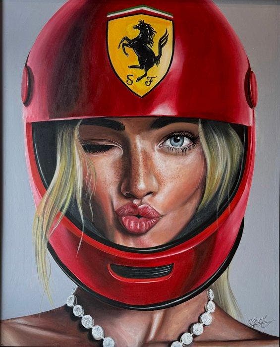 Paulo Brito - Lá Ferrari (XXL), Antiek en Kunst, Kunst | Schilderijen | Modern