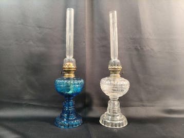 Lempereur & Bernard (L&B) - Petroleumlamp (2) - Glas, Metaal