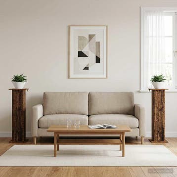 vidaXL Plantenstandaard 2 st Oud hout 30,5 x 30 x 100,5 cm, Verzenden, Nieuw