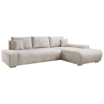 Sofa Iseo - Rechts - Met slaapfunctie - Beige, Huis en Inrichting, Banken | Bankstellen, Verzenden, Nieuw