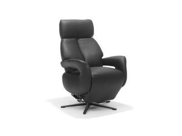 Leiden relax en sta op stoel op ACCU in vol leder, Huis en Inrichting, Fauteuils, Minder dan 75 cm, Moderne relax en sta op stoel