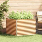 vidaXL Verhoogde plantenbak 98 x 100 x 68 cm Gegalvaniseerd, 100 cm of meer, Verzenden, Nieuw, Metaal