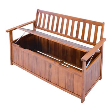 Tuinbank Avezzano tweezitsbank met opbergvak 130x60x88 cm ho, Verzenden, Nieuw