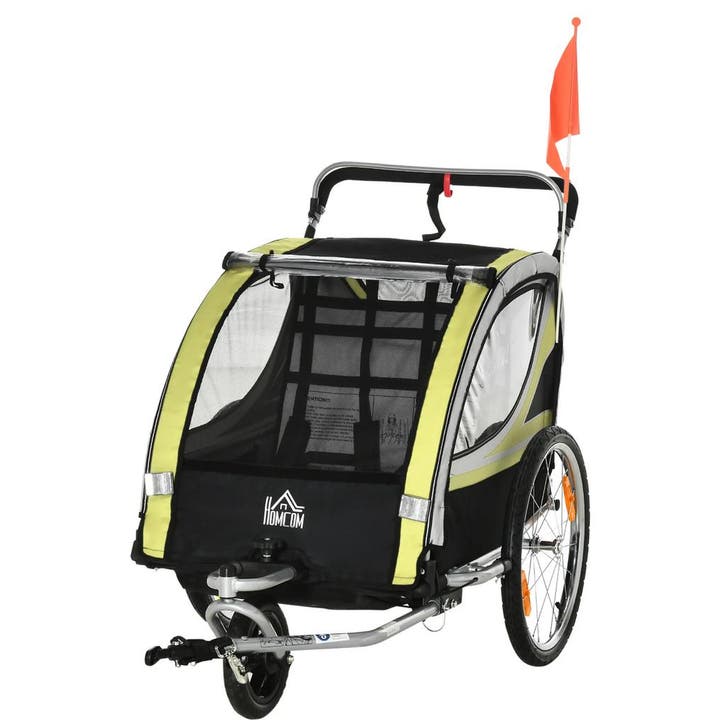 TRUUSK Kinderfietsaanhanger 2-in-1 - Met Vering - Mesh-deur, Kinderen en Baby's, Kinderkleding | Kinder-zwemkleding, Nieuw, Verzenden