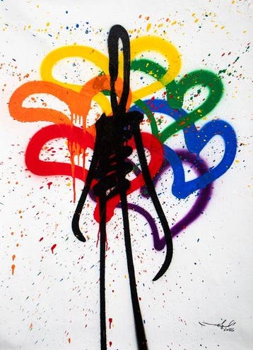 RAM - Rainbow Vortex, Antiek en Kunst, Kunst | Schilderijen | Modern