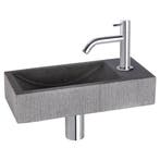 Fonteinset Differnz Ribble Natuursteen 38x18x8 cm Zwart Met, Ophalen of Verzenden, Nieuw, Overige typen