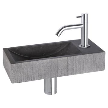 Fonteinset Differnz Ribble Natuursteen 38x18x8 cm Zwart Met, Ophalen of Verzenden, Nieuw, Overige typen