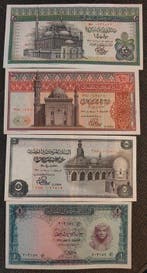 Egypte. - 4 Banknotes - Various Dates (Zonder minimumprijs)