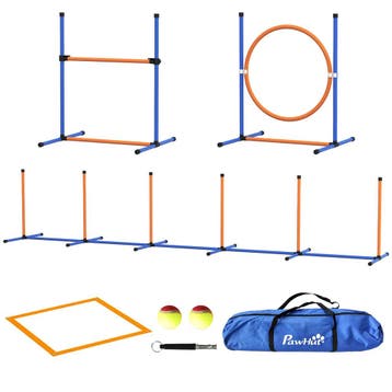 Honden Agility Set 4-delige Set Met In Hoogte Verstelbare Ag, Verzenden, Nieuw