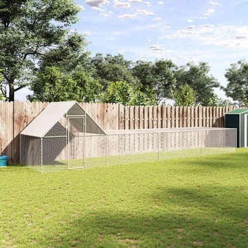 vidaXL Kippenren 8x2x2 m gegalvaniseerd staal, Verzenden, Nieuw