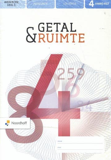 9789001893811 Getal  Ruimte 12e ed vmbo-kgt 4 werkboek 1+..., Verzenden, Nieuw
