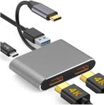DrPhone PD10 - USB-C naar HDMI Adapter (2x HDMI) 4K30Hz/1080, Verzenden, Nieuw