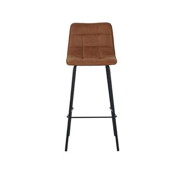 Barkruk Bistro | Cognac | Micro Suede | Hoog LABEL51, Verzenden, Nieuw in verpakking