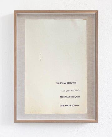 Stanley Brouwn (1935-2017) - Untitled - November 1954 /