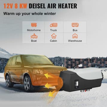 12V 8KW Diesel Luchtverwarmer met Afstandsbediening & LCD -, Verzenden, Nieuw