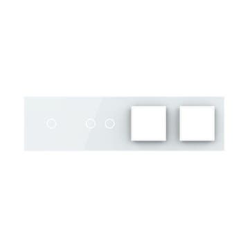 Livolo | Wit | 1+2+SR+SR | Glasplaat, Ophalen of Verzenden, Nieuw