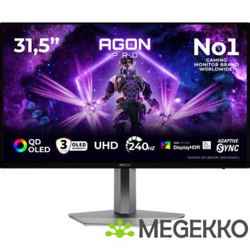 AOC AGON PRO AG326UZD2 31.5  4K Ultra HD OLED Monitor, Computers en Software, Verzenden, Nieuw, AOC