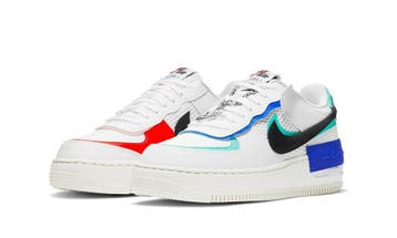 Nike-Air Force 1 Shadow White Blue Black W, Nieuw