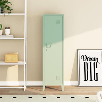 Lockerkast Kurikka metaal 137x38x38 cm pastel groen [en.casa, Verzenden, Nieuw